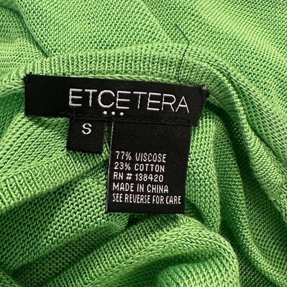 Etcetera Green Knit Tank Top Sleek & Sustainable Sleeveless Knitwear Size Small - Picture 11 of 11